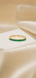 18K Gold Emerald Ring
