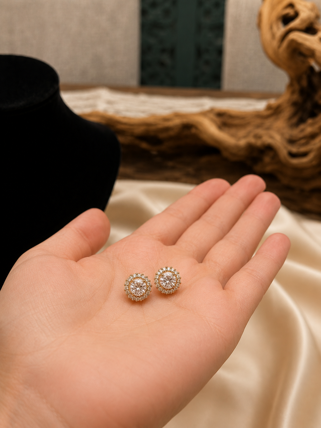 925 Sterling Silver Round Stud Earrings