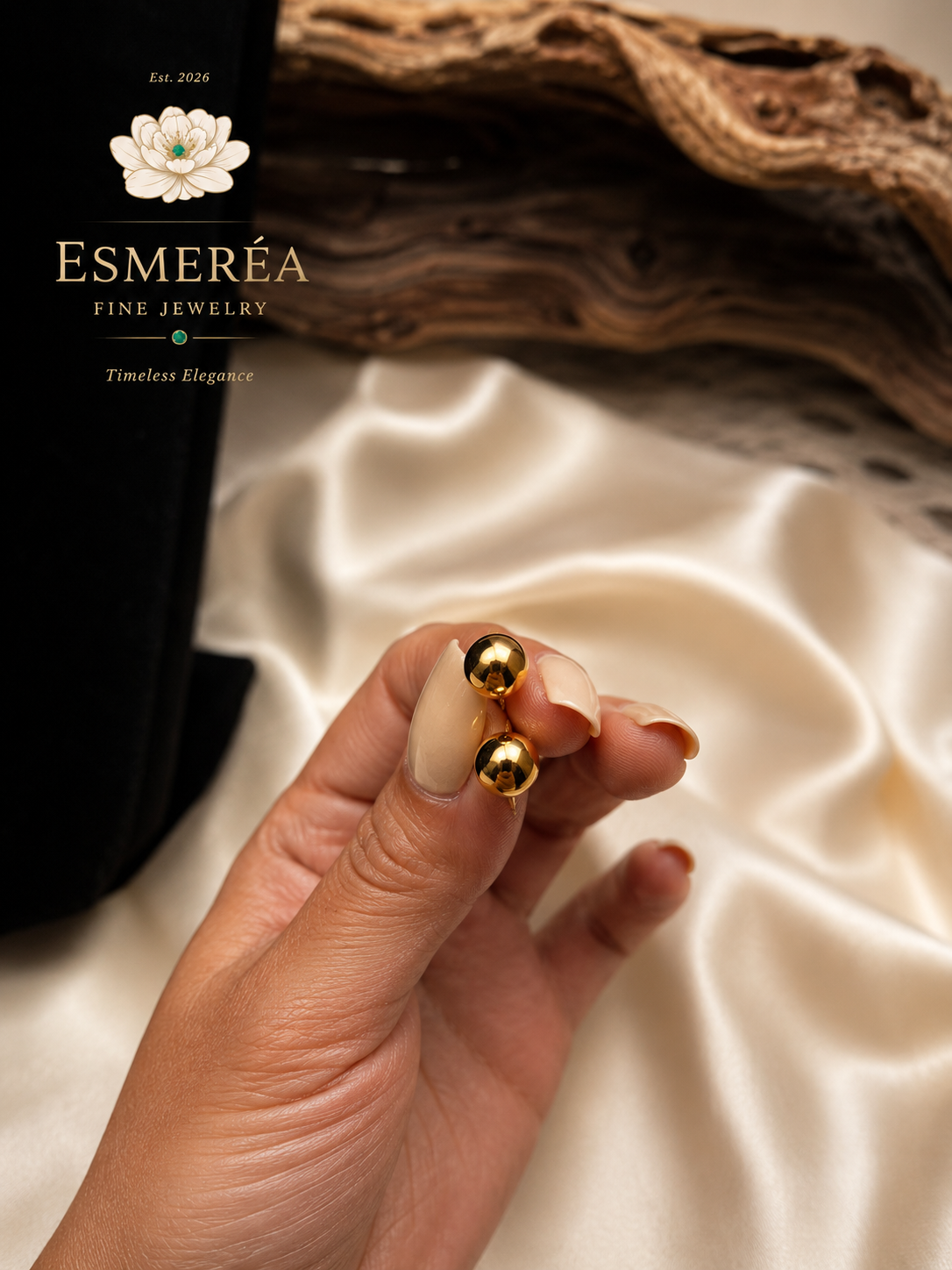 18K Gold Ball Stud Earrings — 7mm