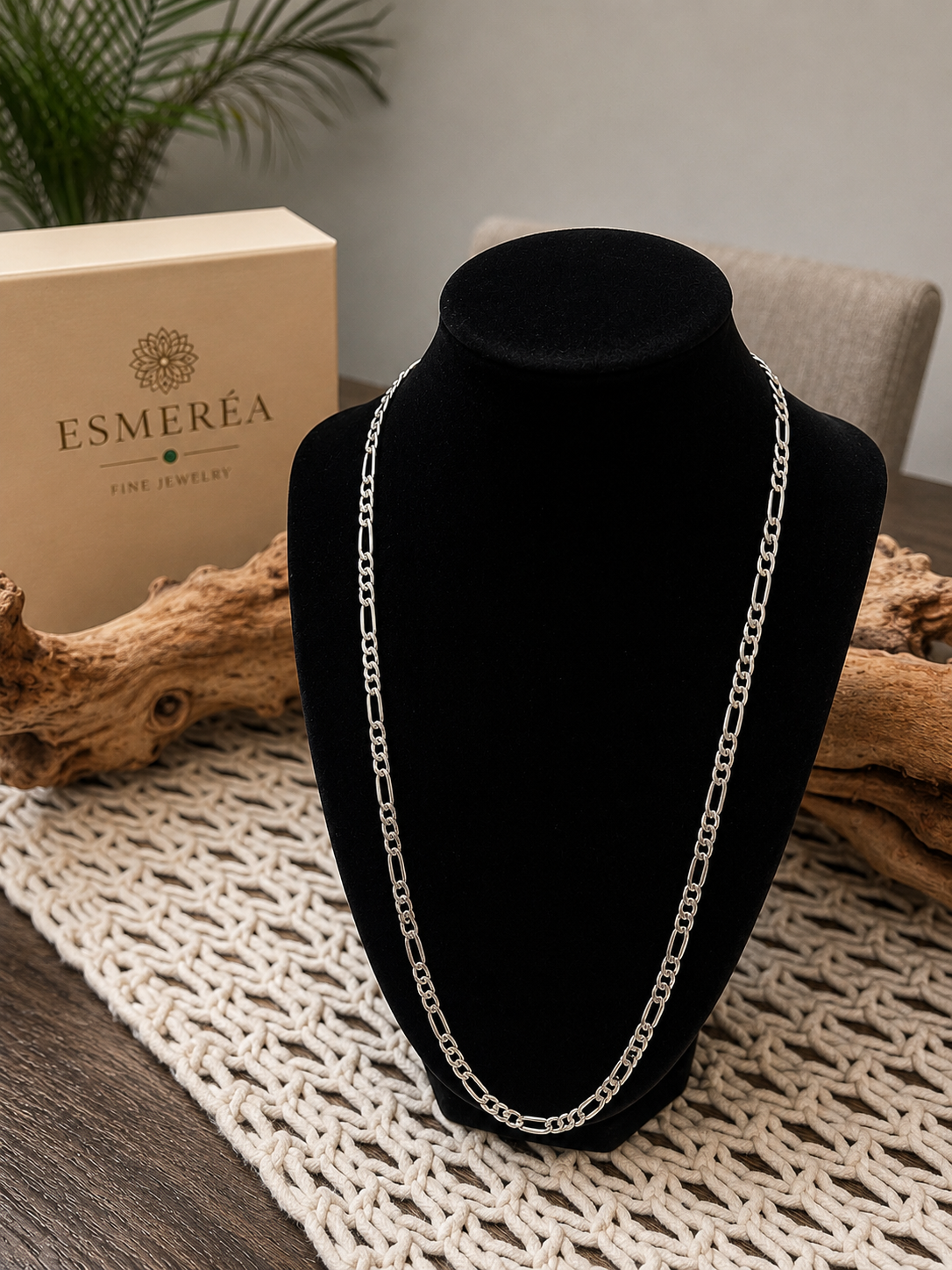 925 Sterling Silver Men's Chain Necklace 60cm