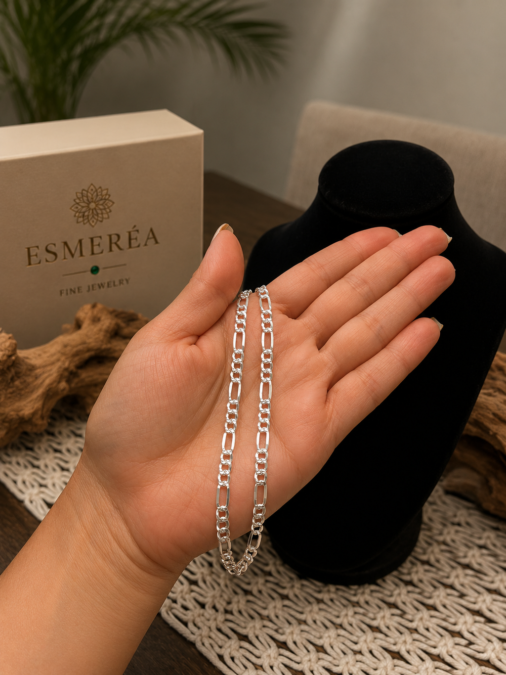 925 Sterling Silver Men's Chain Necklace 60cm