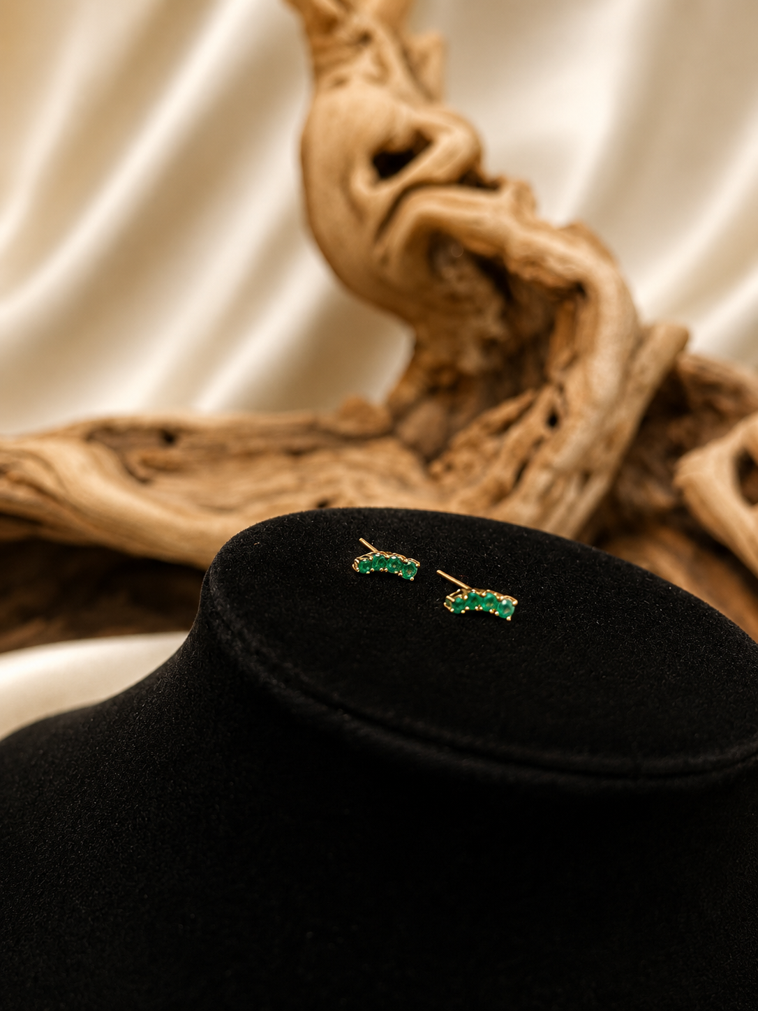 Emerald Drop Earrings — 0.26 ct
