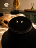 18K Gold Hexagonal Earrings — 0.54 ct