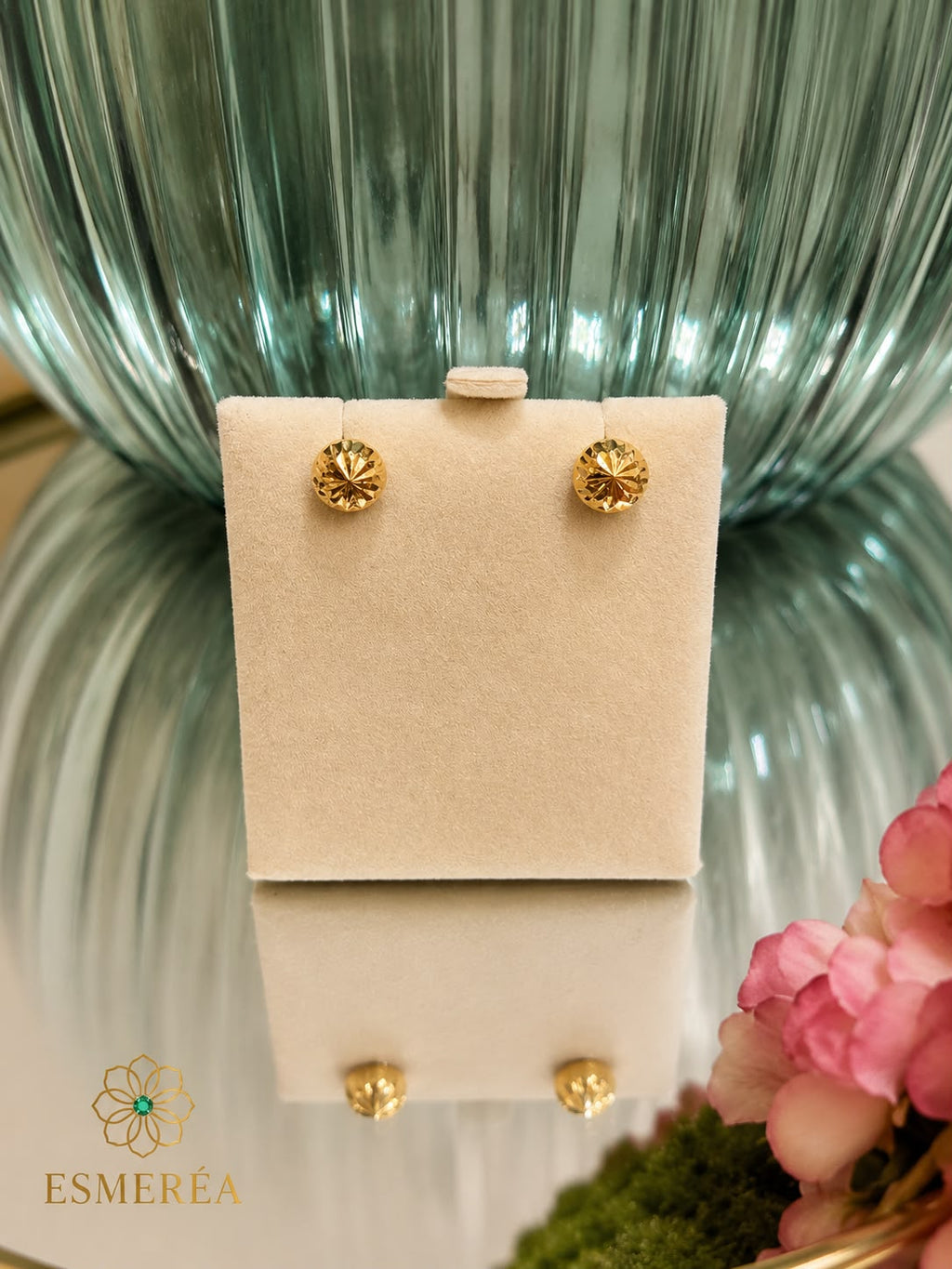 Diamond-Cut Stud Earrings