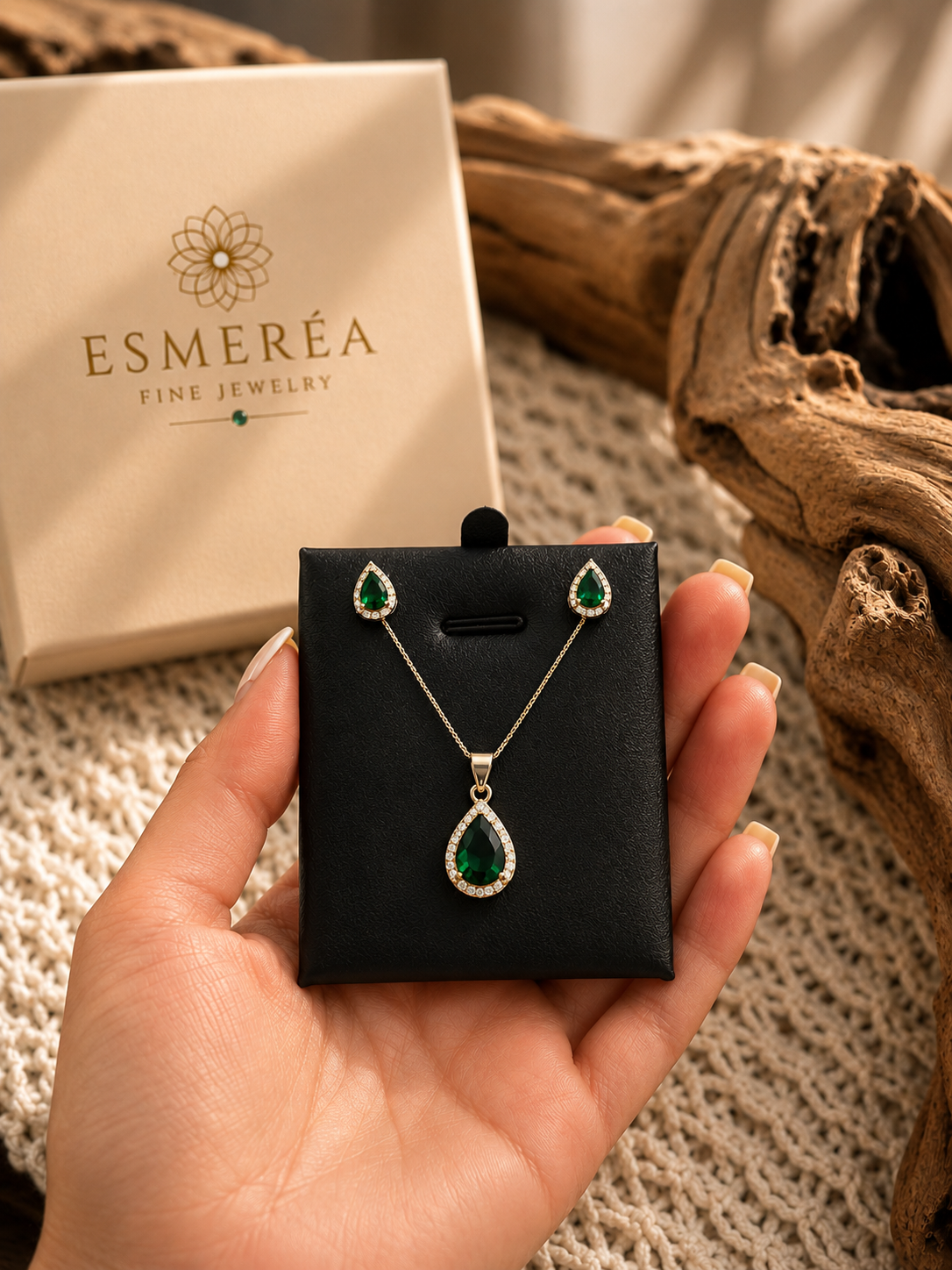 925 Silver Set earrings, pendant, necklace Zircon