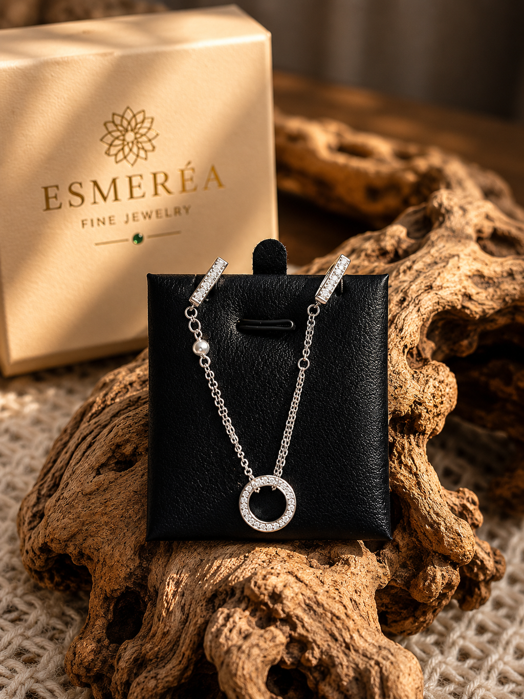 925 Sterling Silver Round Zircon Jewelry Set